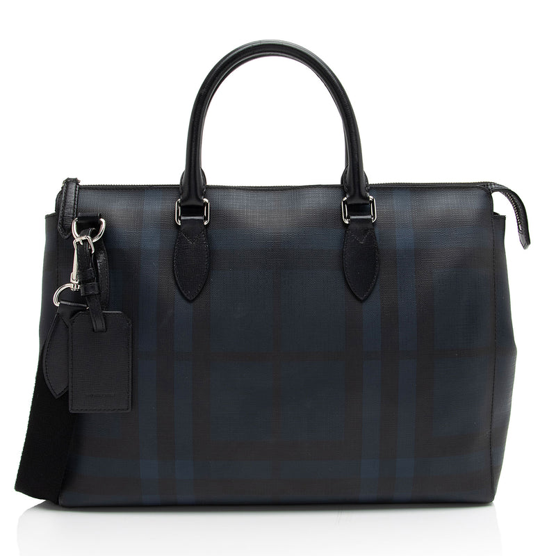 Burberry london leather briefcase sales