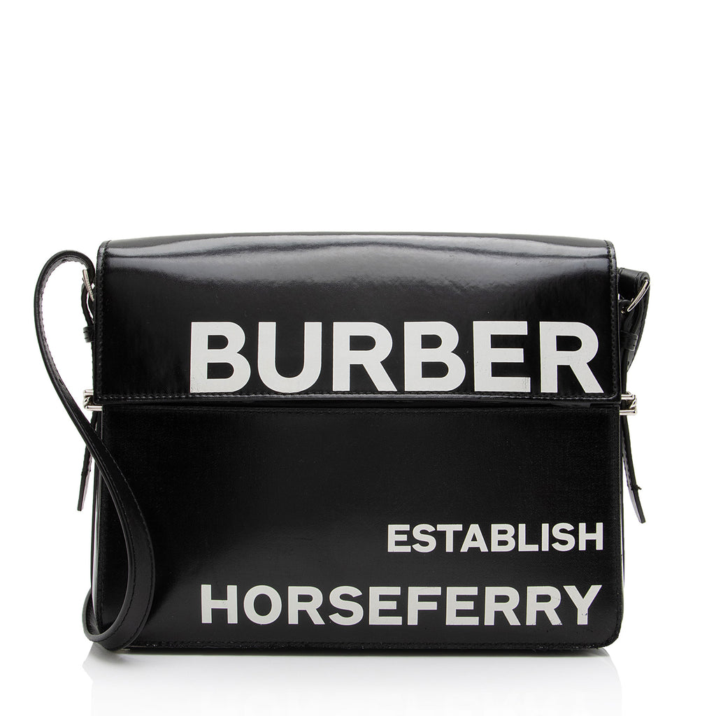 Burberry Coated Canvas Horseferry Print Grace Large Flap Shoulder Bag –  LuxeDH