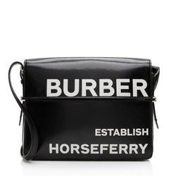 Burberry Coated Canvas Horseferry Print Grace Large Flap Shoulder Bag (SHF-8i3NQl)