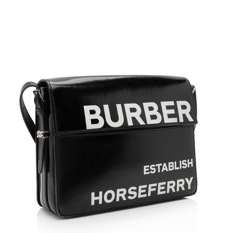 Burberry Coated Canvas Horseferry Print Grace Large Flap Bag (SHF-8i3NQl)