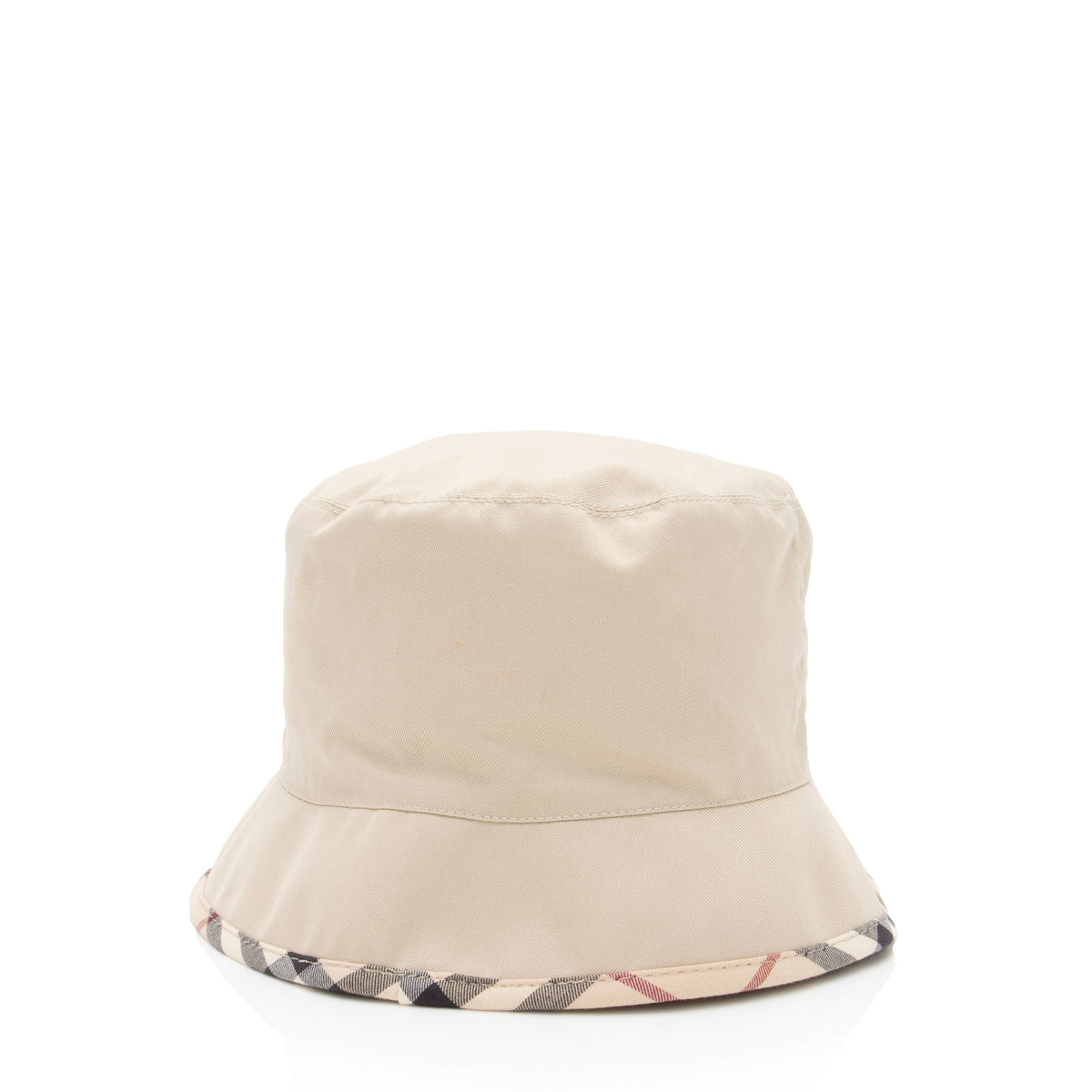 Burberry Cotton Check Trim Bucket Hat - Size M