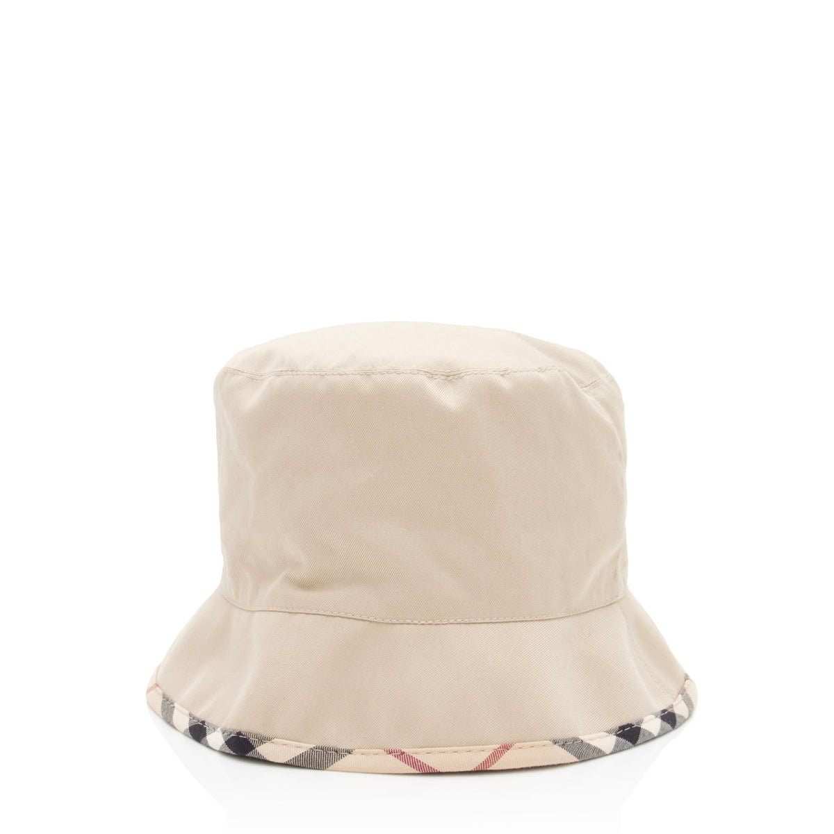 Burberry Cotton Bucket Hat with Check Plaid Trim Burberry Men main image 4