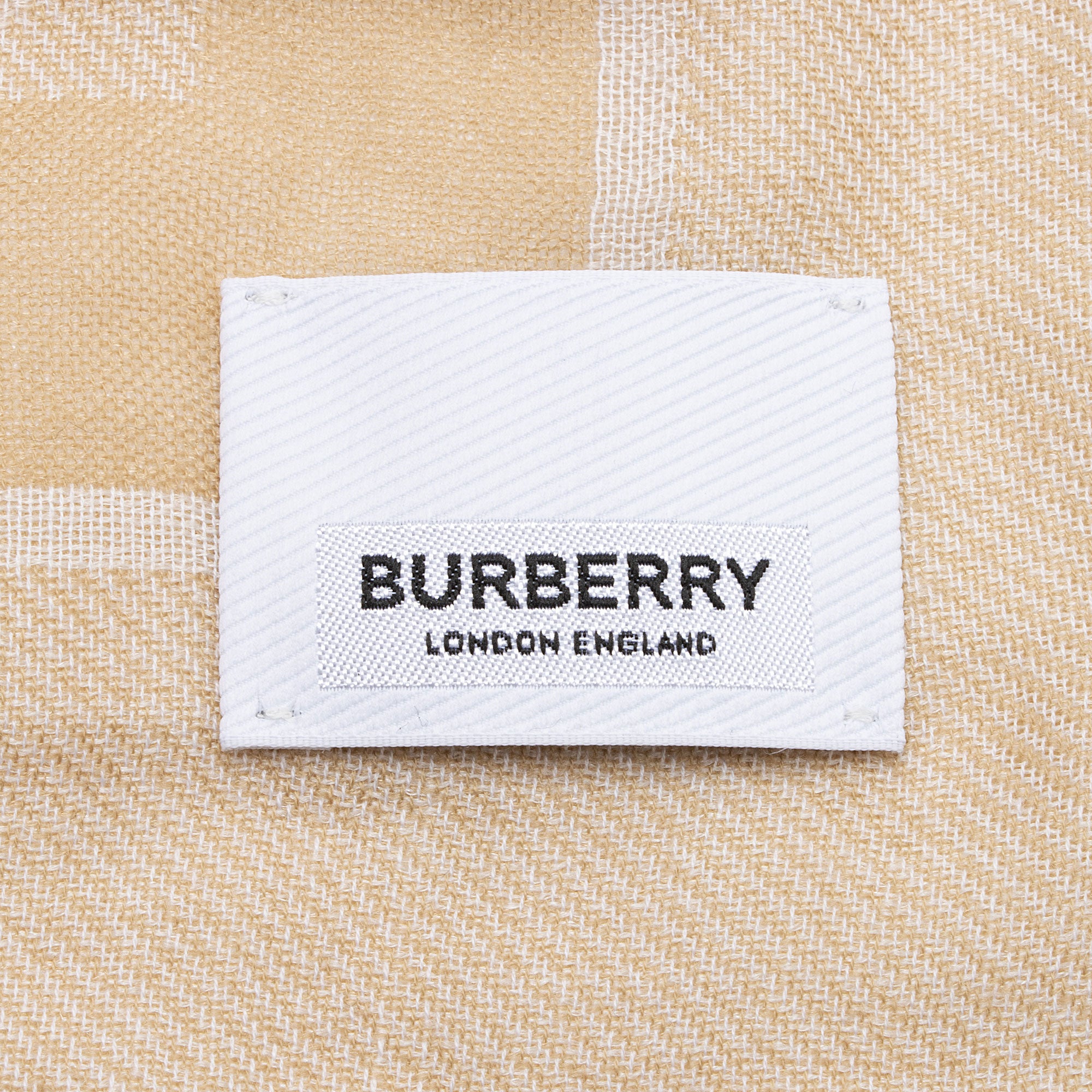 Burberry Cotton Wool Silk Jacquard TB 140cm Shawl (SHF-TtD6vE)