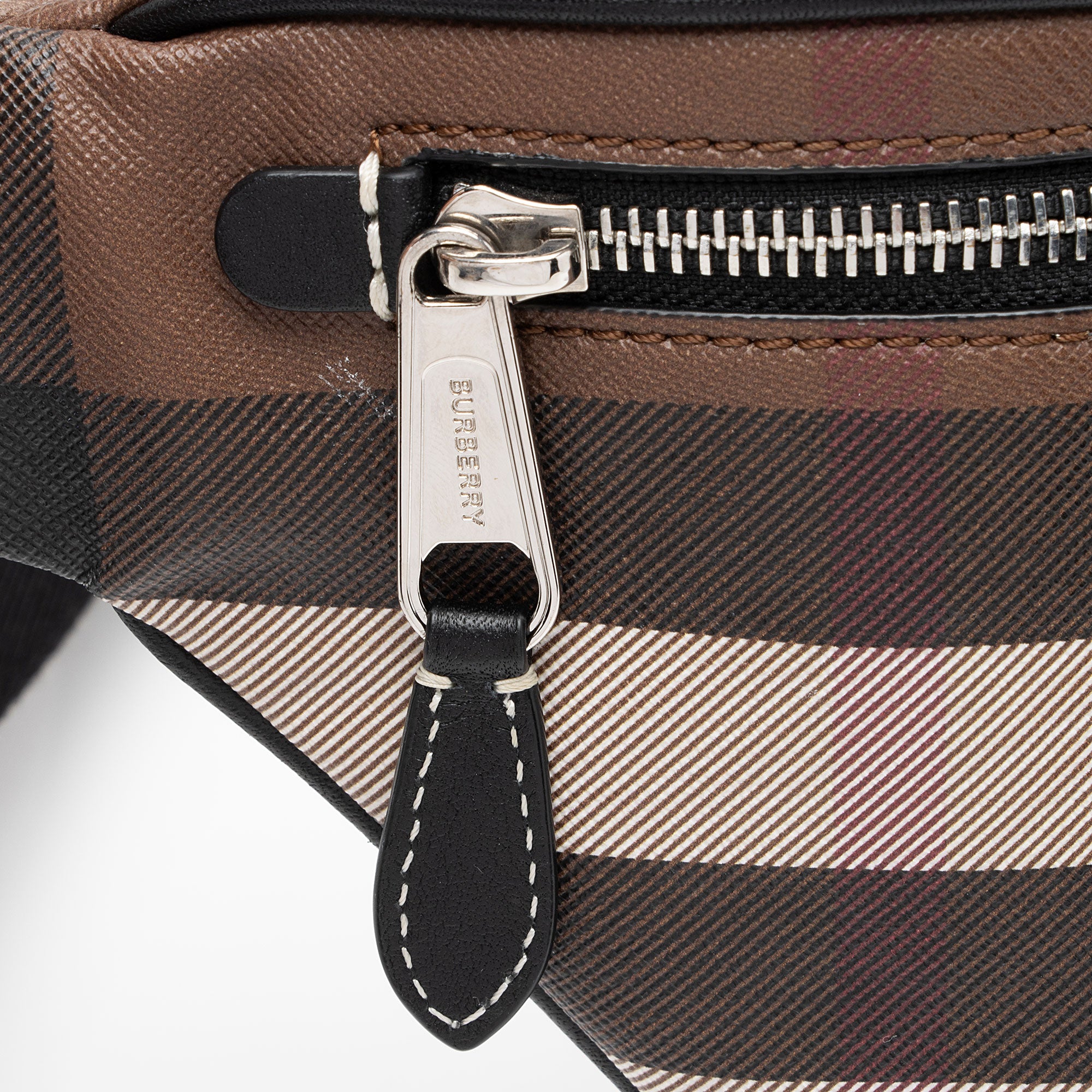 Burberry E-Canvas Check Cason Bum Bag (SHF-kefumV)