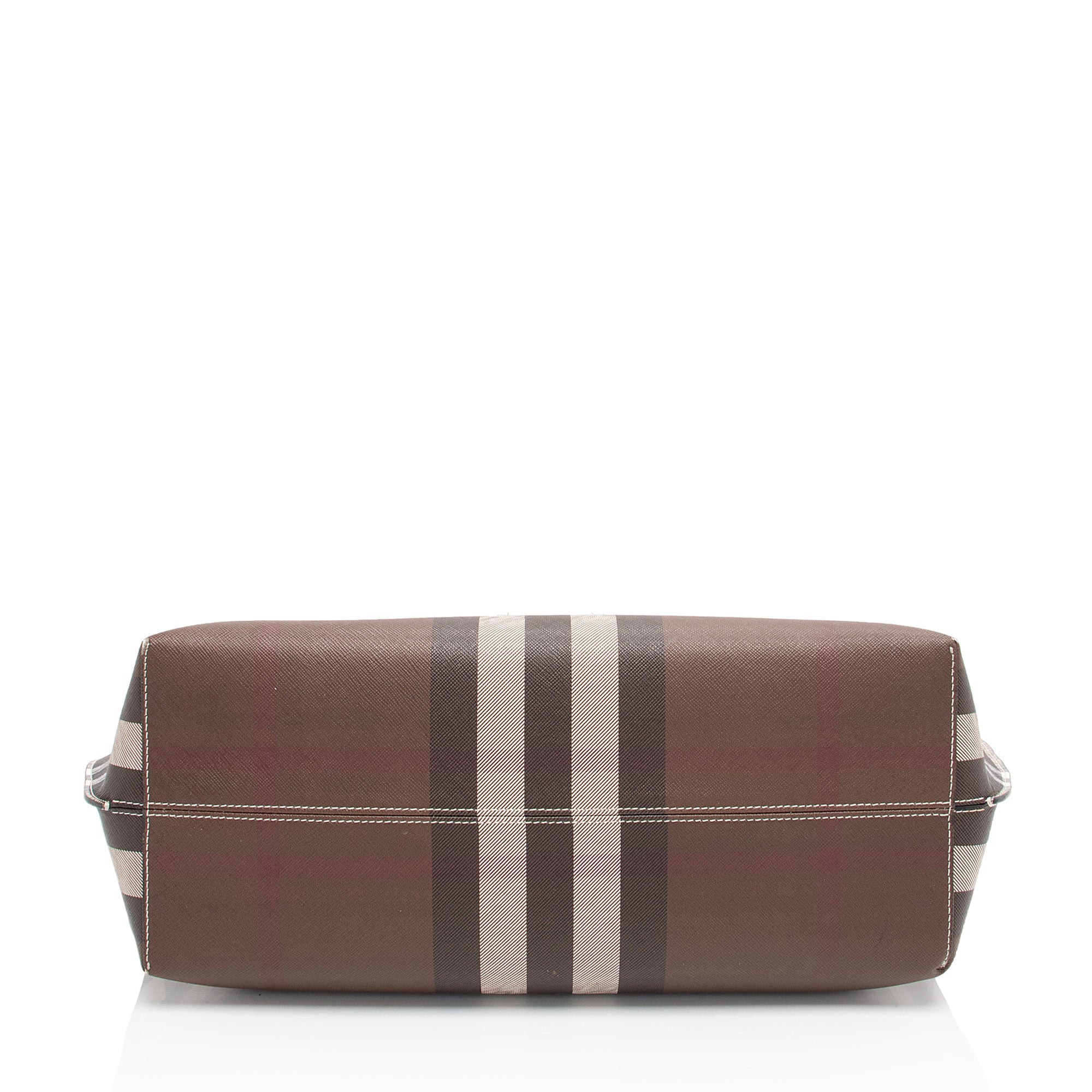 Burberry E-Canvas House Check Denny Medium Tote