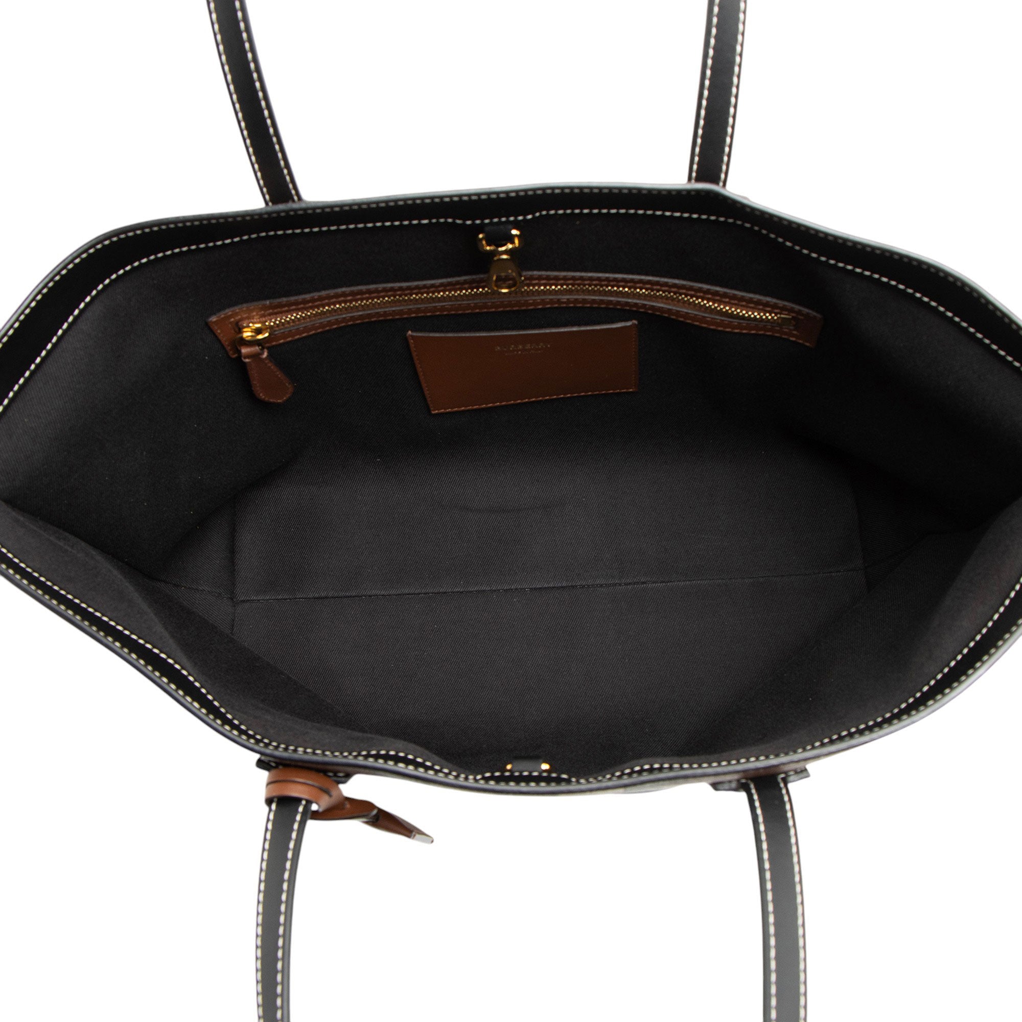 Burberry E-Canvas House Check Denny Medium Tote