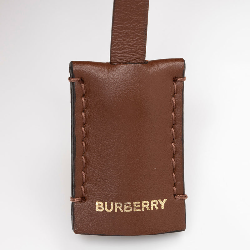 Burberry E-Canvas House Check Medium Bowling Bag (SHF-UWSlxx)