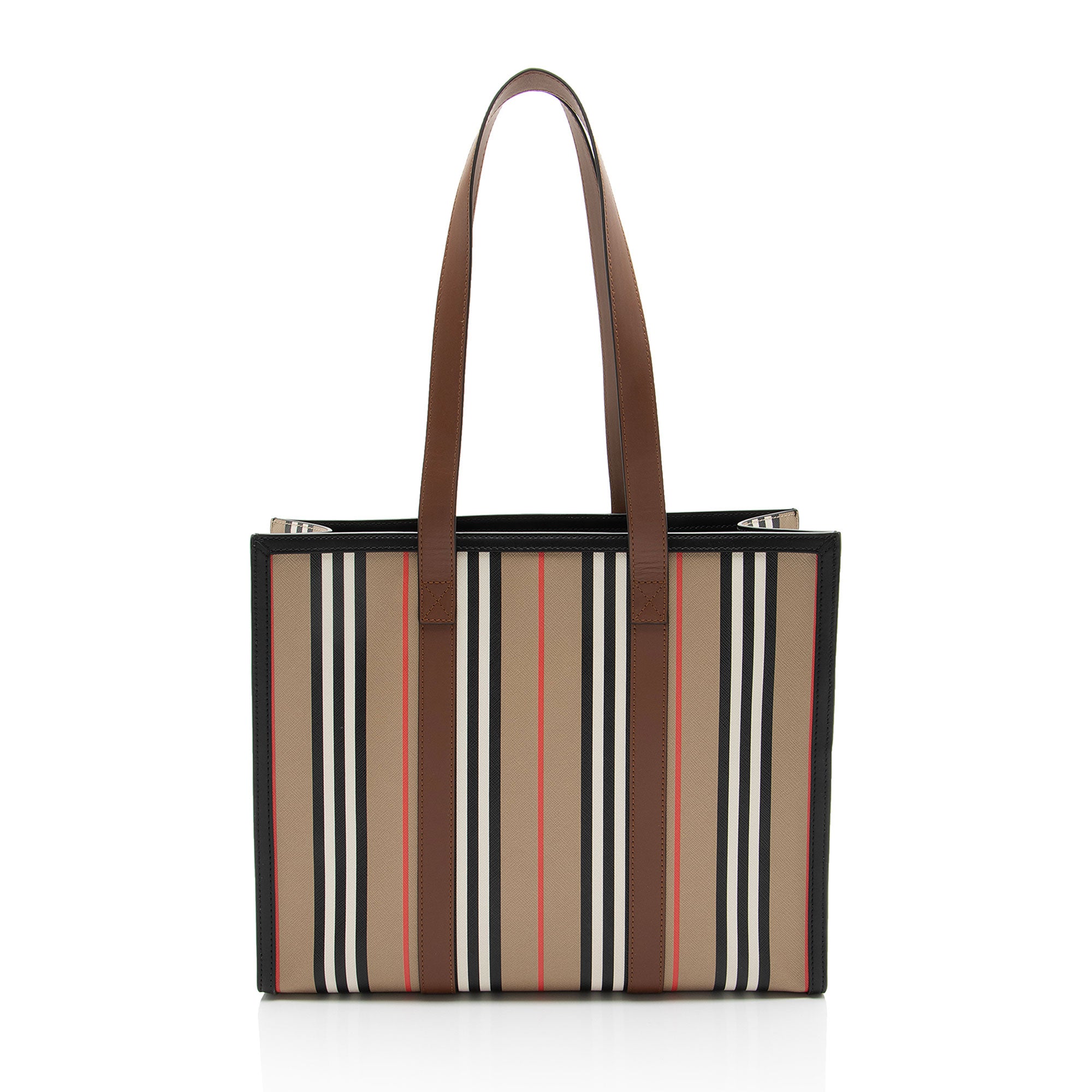 Burberry E-Canvas Icon Stripe Tote