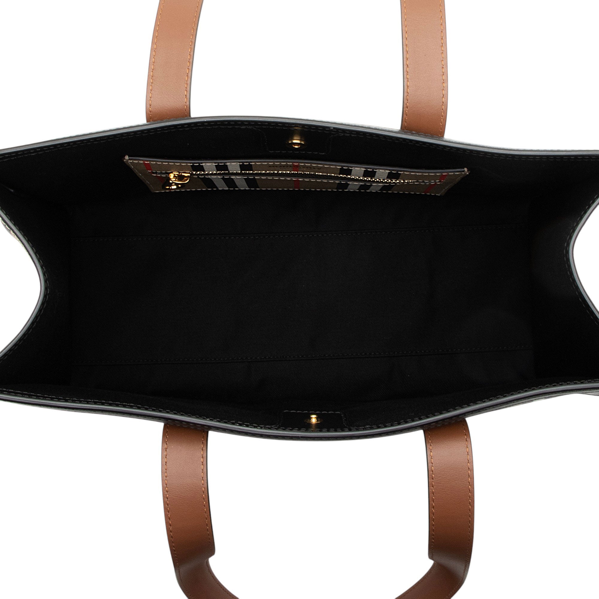Burberry E-Canvas Icon Stripe Tote