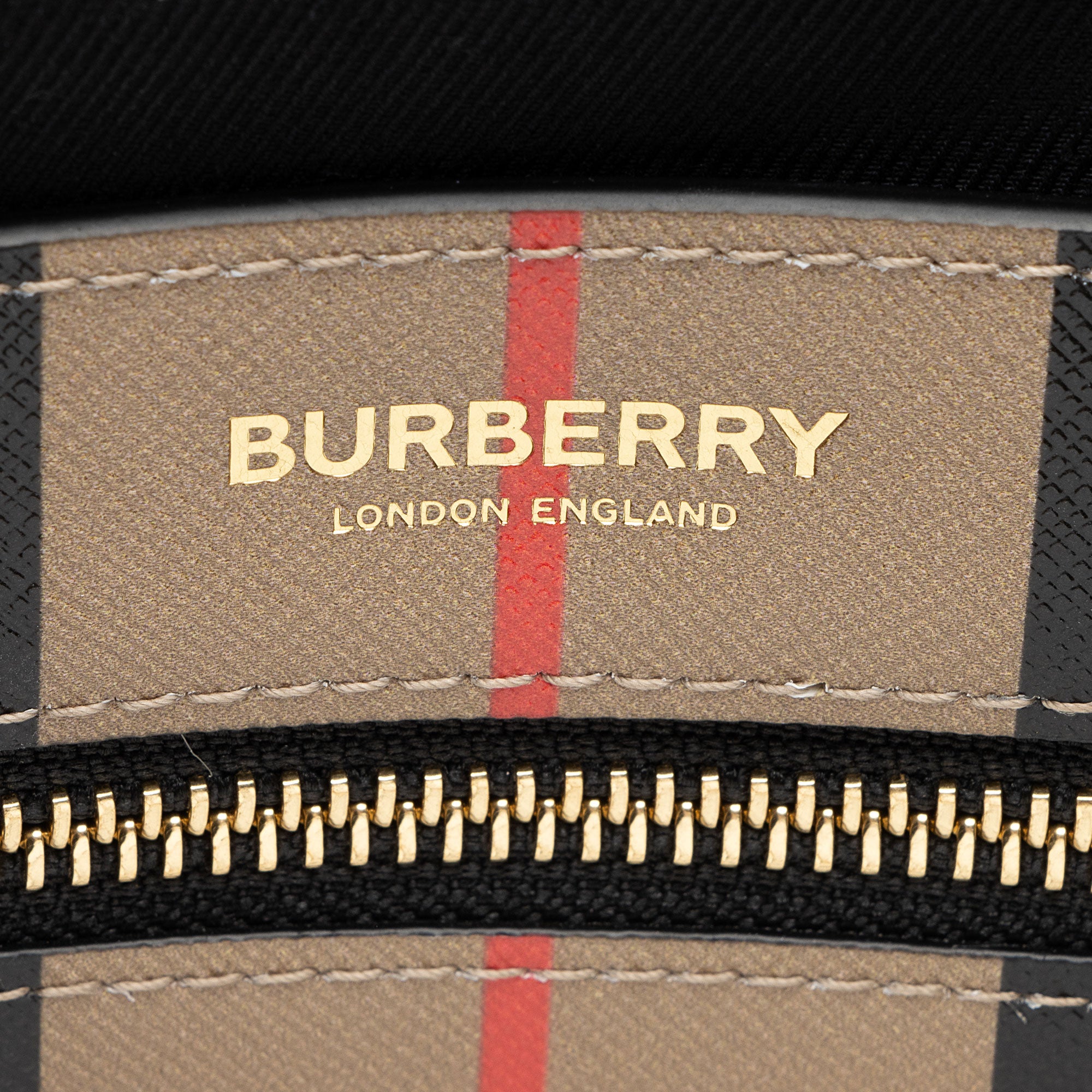 Burberry E-Canvas Icon Stripe Tote
