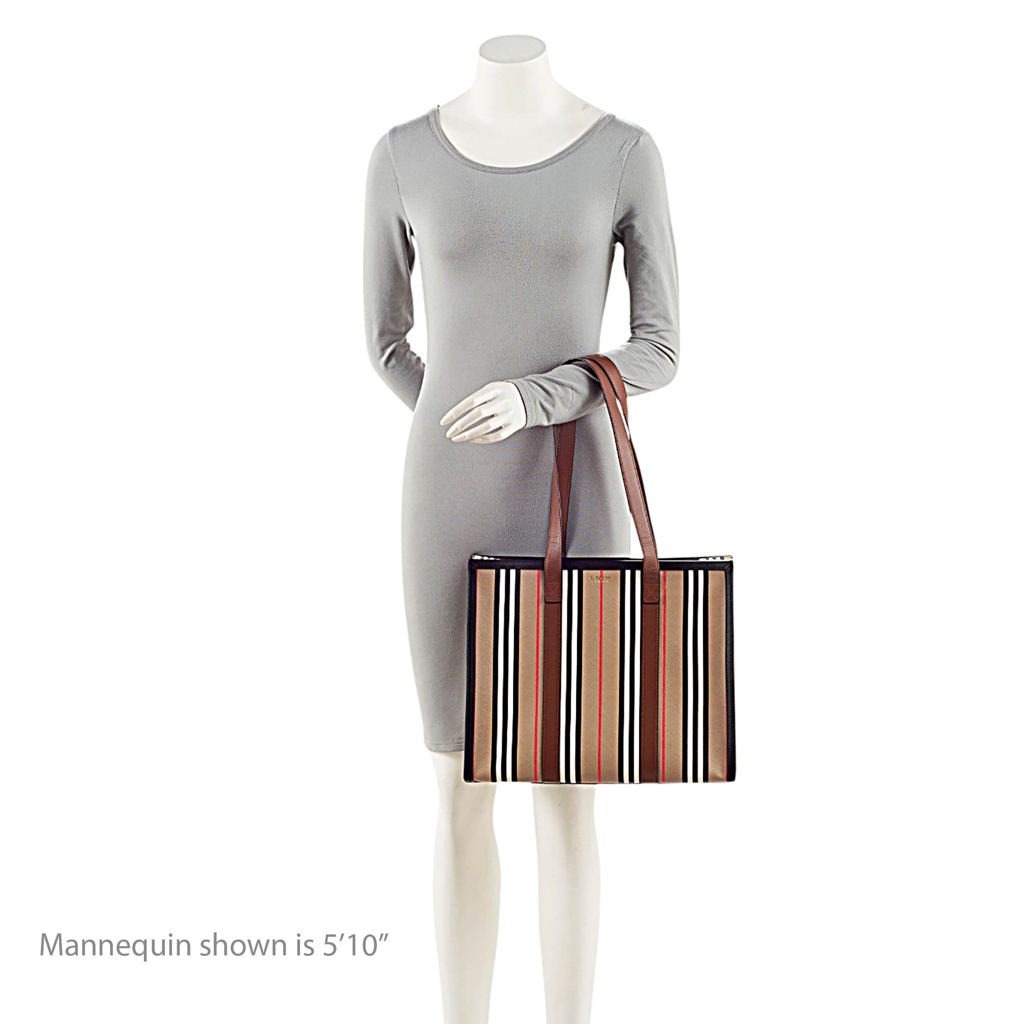 Burberry E-Canvas Icon Stripe Tote