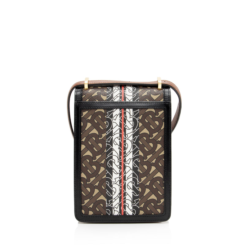 Burberry E-Canvas TB Monogram Stripe Mini Messenger (SHF-dLA5PE)