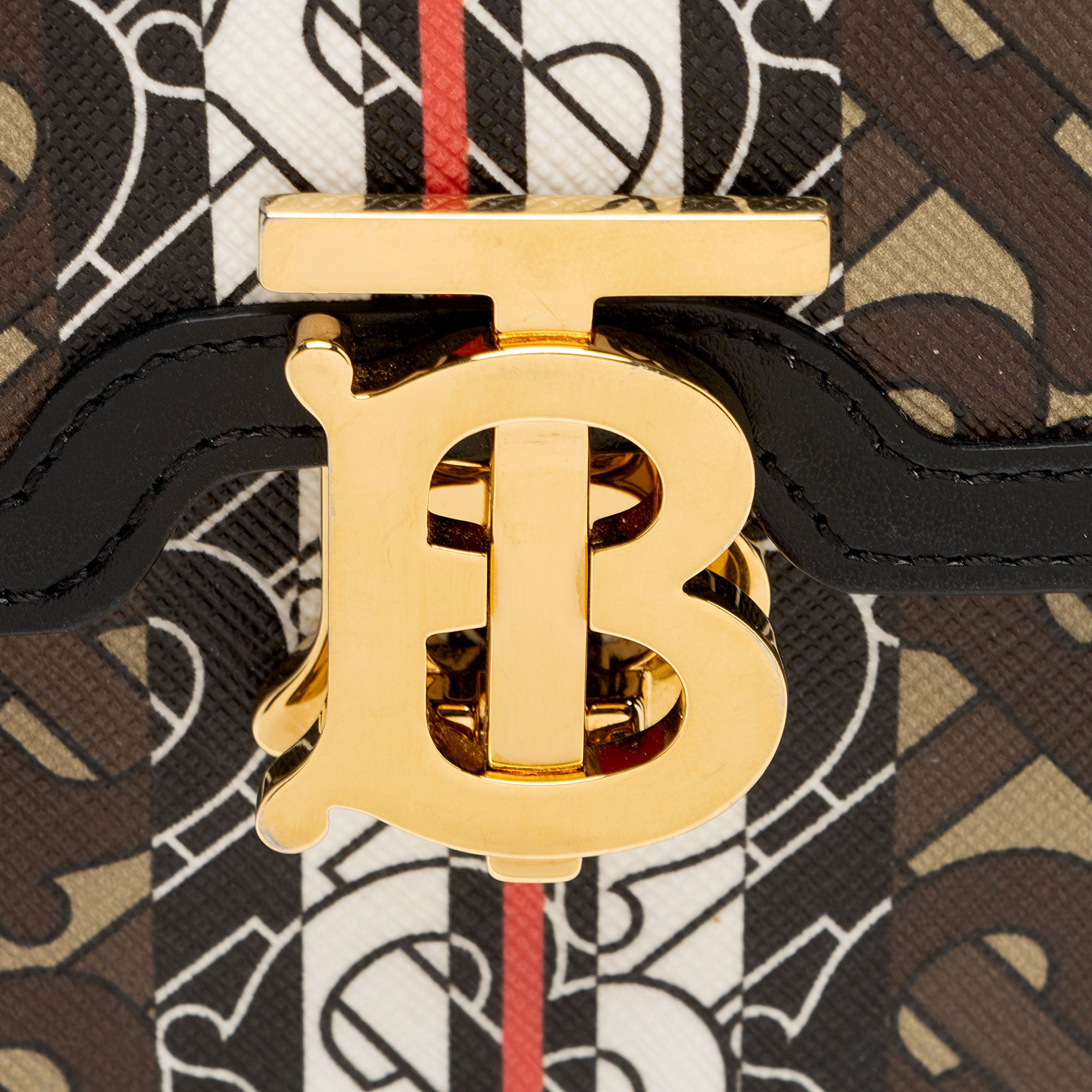 Burberry E Canvas TB Monogram Stripe Robin Mini Messenger SHF dLA5PE