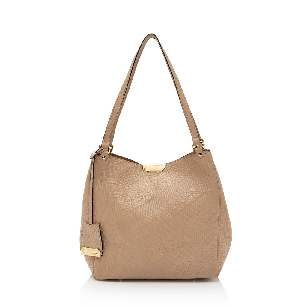 Burberry canterbury leather tote sales