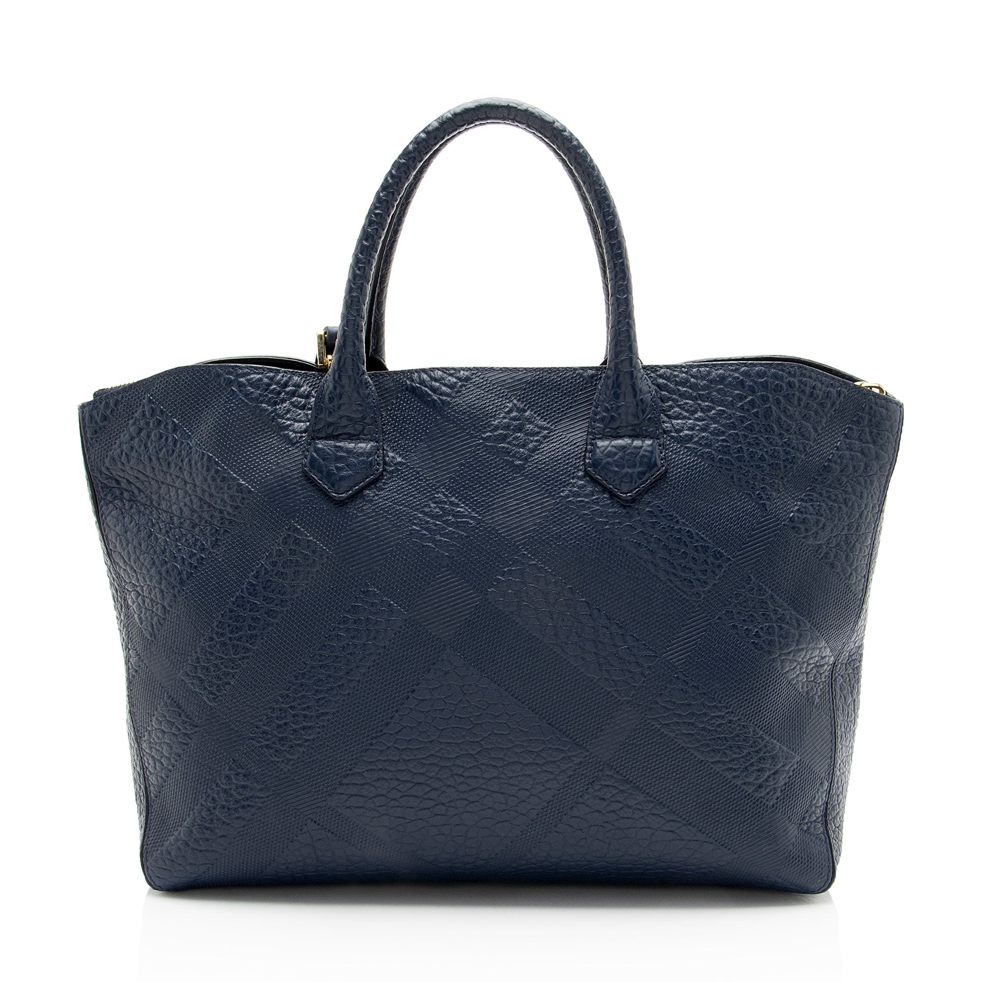 Burberry Embossed Leather Check Dewsbury Tote