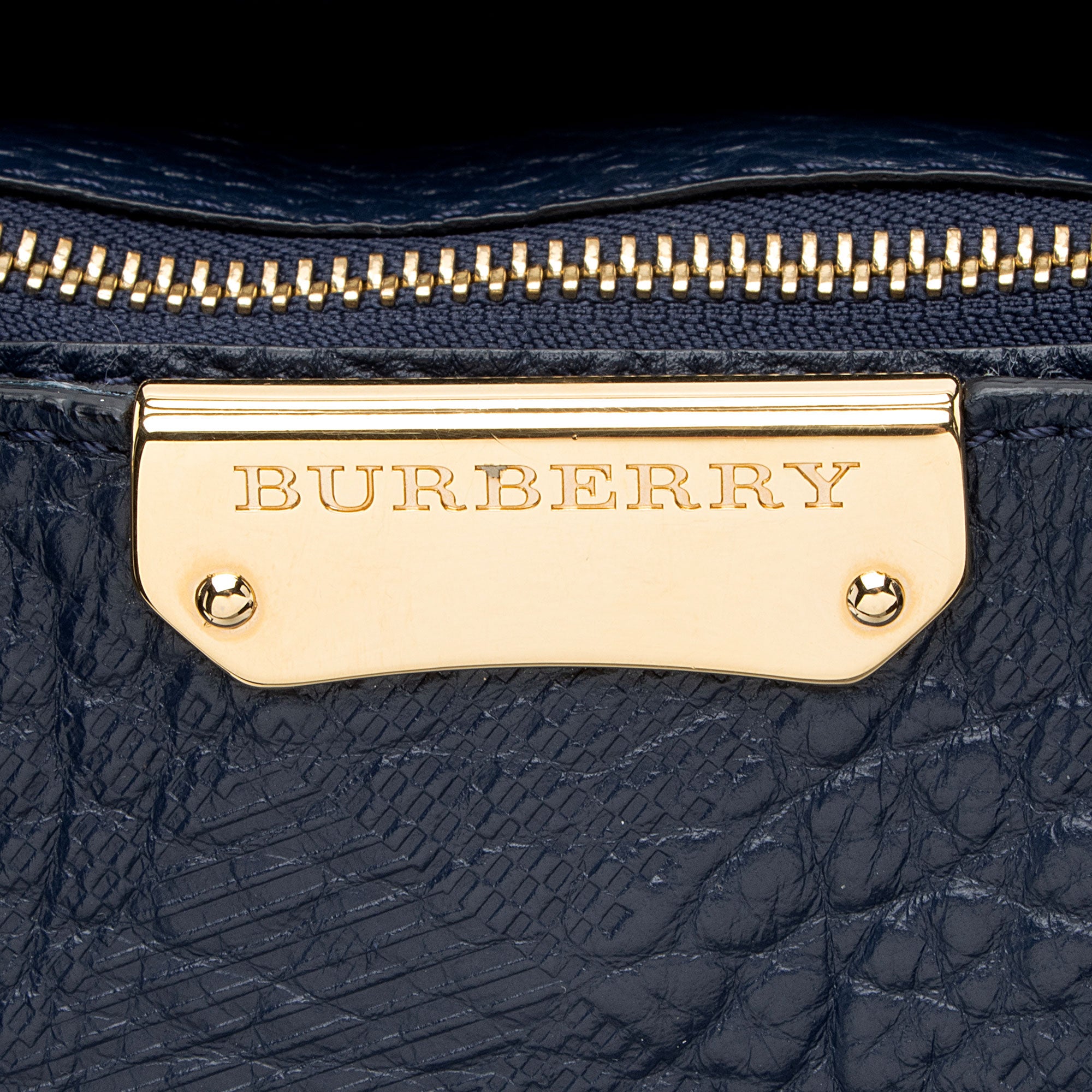 Burberry Embossed Leather Check Dewsbury Tote