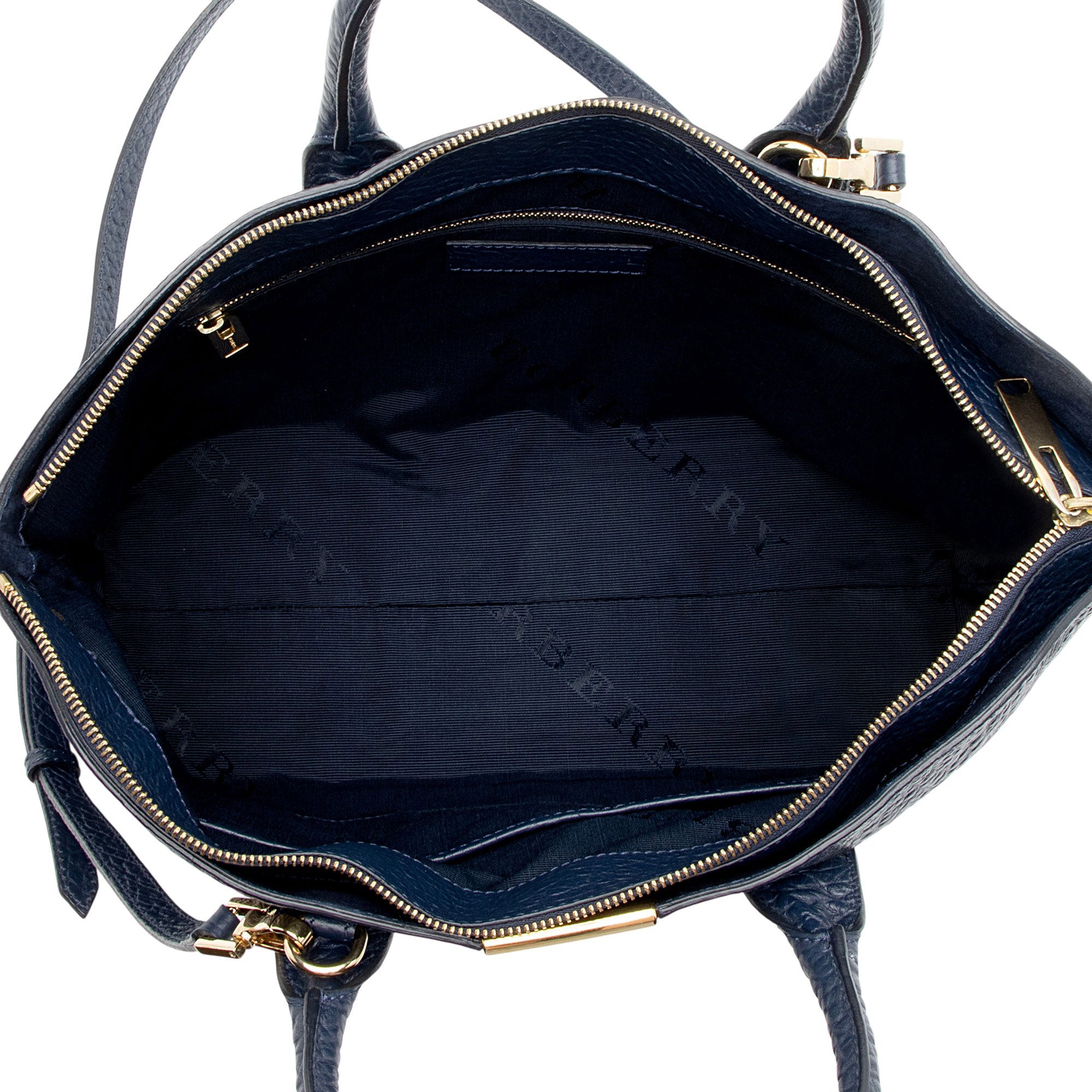 Burberry Embossed Leather Check Dewsbury Tote