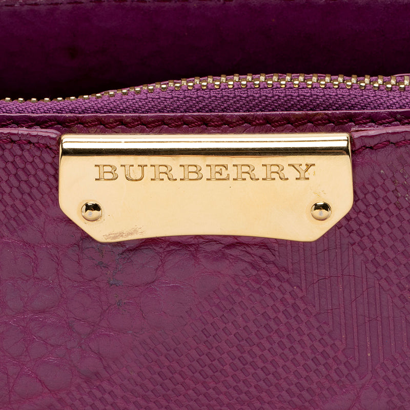 Burberry Embossed Leather Check Peyton Crossbody (SHF-f9T6WN)