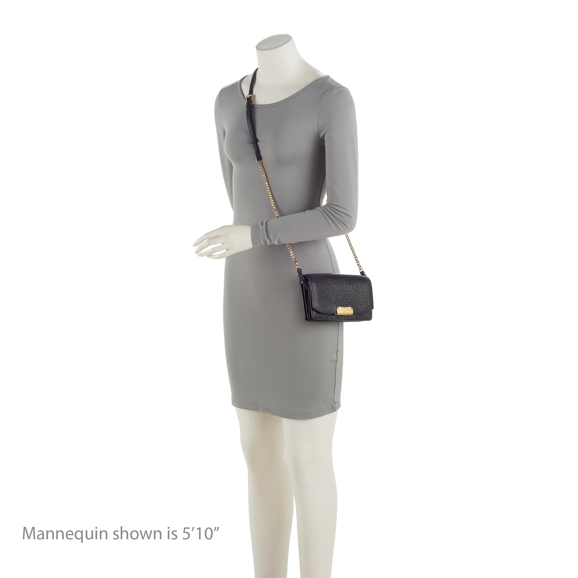 Burberry Grained Leather Madison Wallet on Chain (SHF-23926)