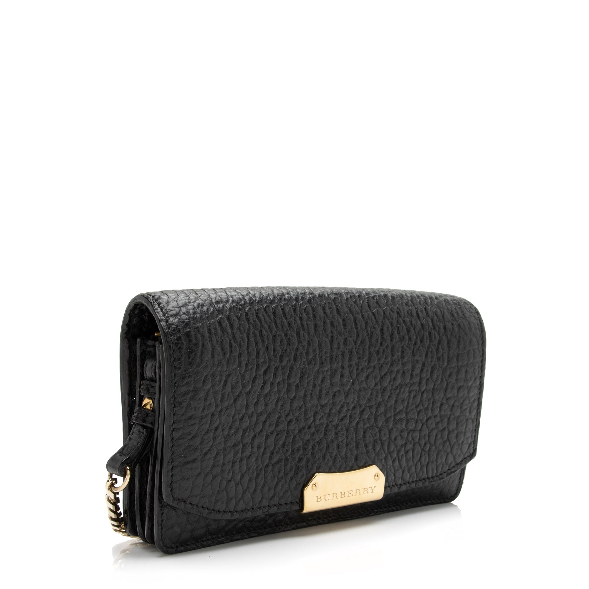 Burberry Grained Leather Madison Wallet on Chain (SHF-23926)