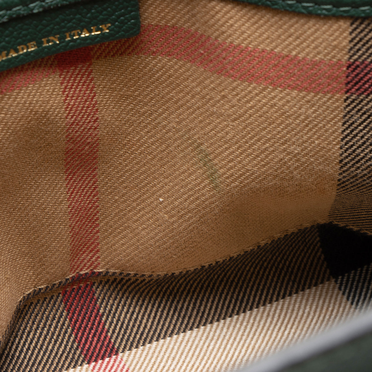Burberry Grained Leather Buckle Small Tote