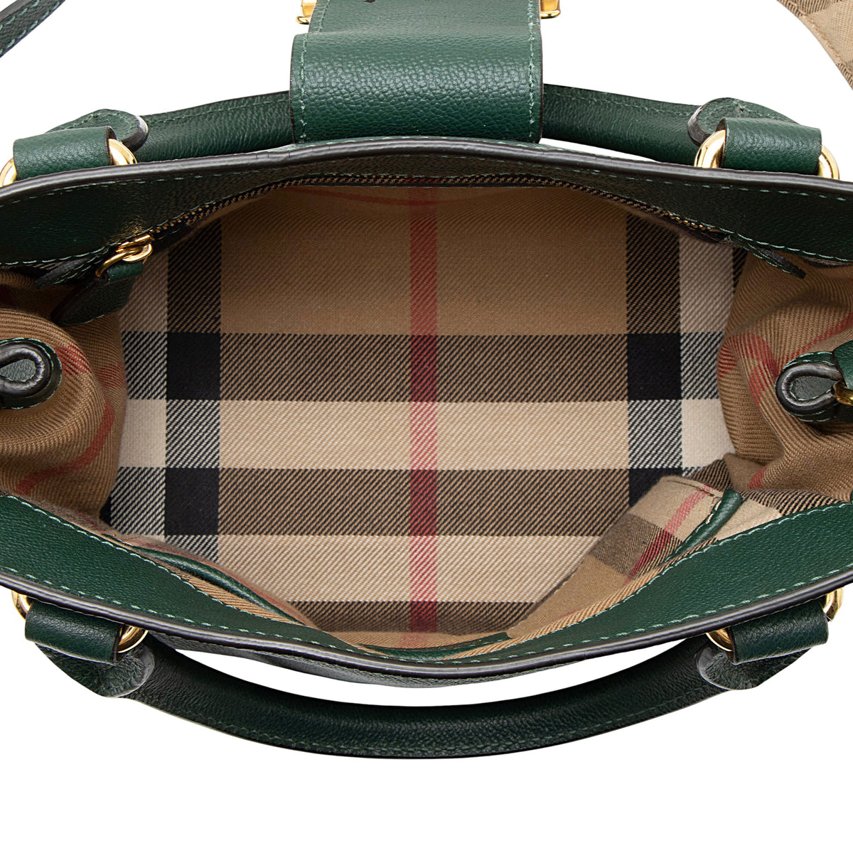 Burberry Grained Leather Buckle Small Tote