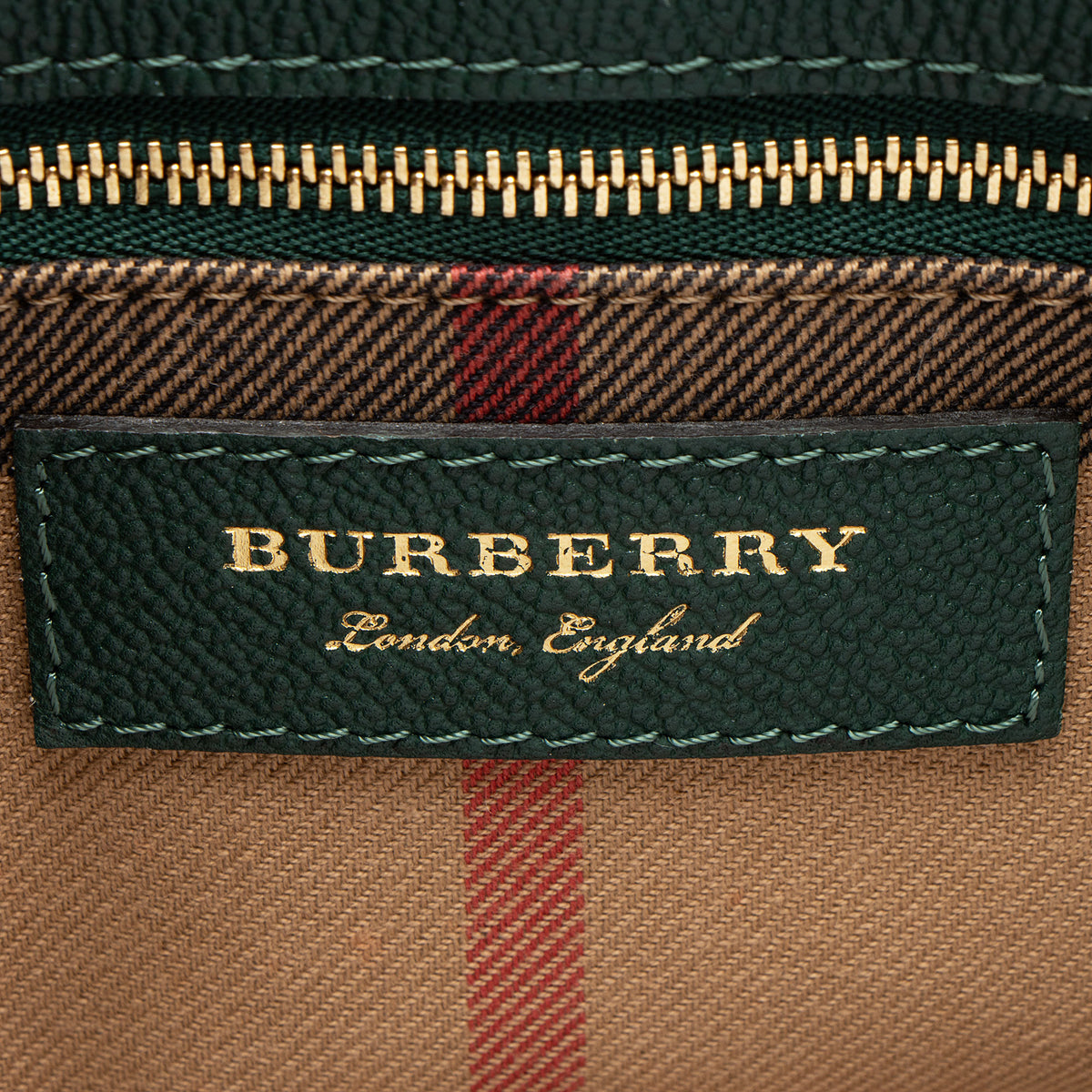 Burberry Grained Leather Buckle Small Tote