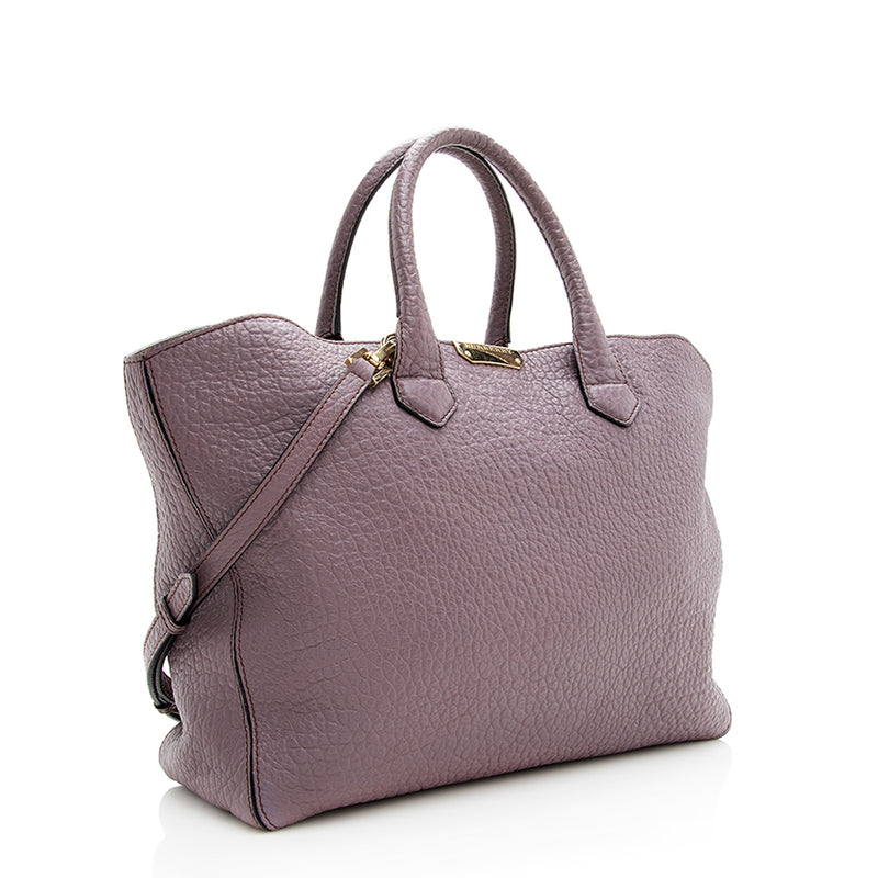 Burberry Grained Leather Dewsbury Medium Tote SHF 18919 LuxeDH