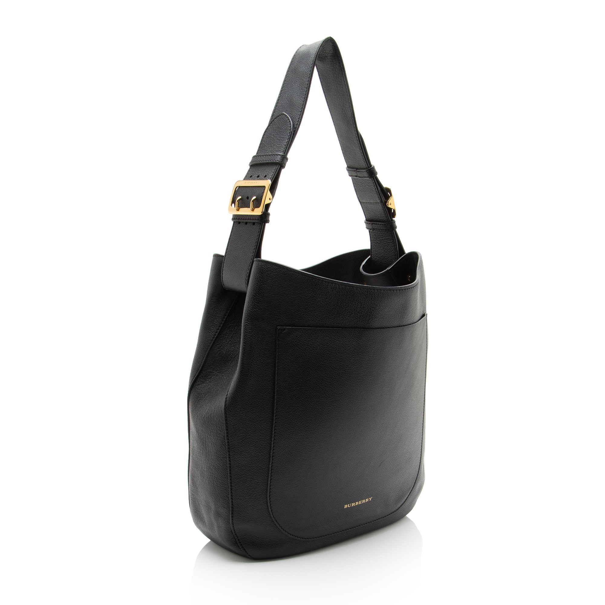 Burberry Grained Leather Elmstone Small Hobo