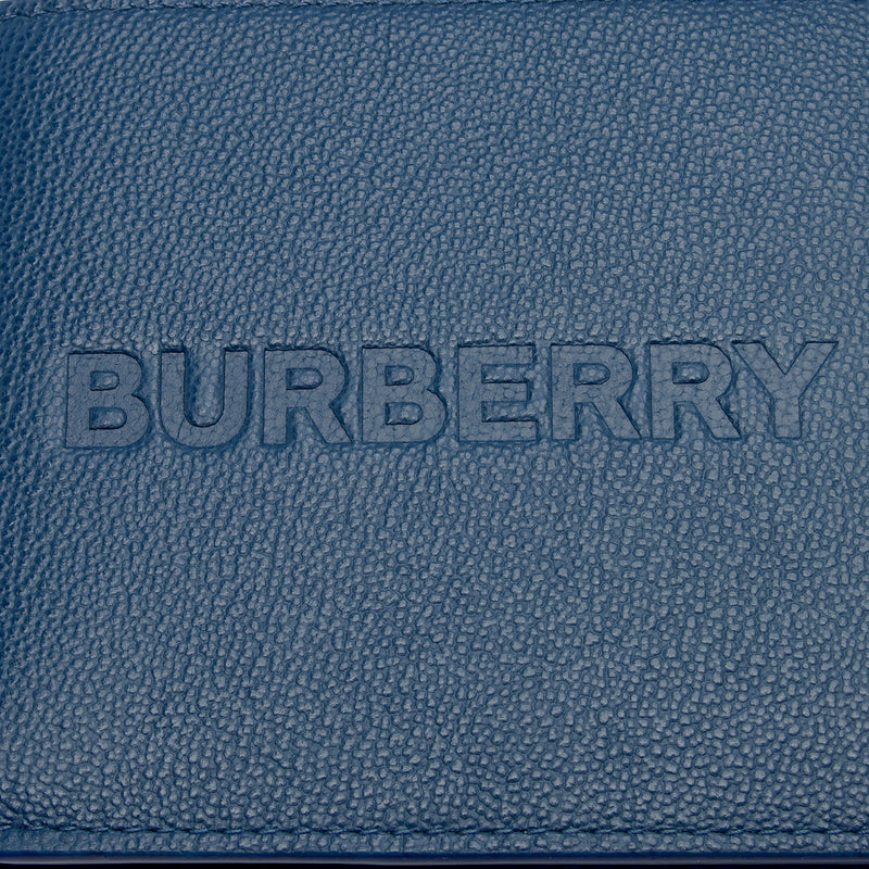 Burberry Embossed Grainy Calfskin  Bi-Fold Wallet (SHF-eDYuMU)