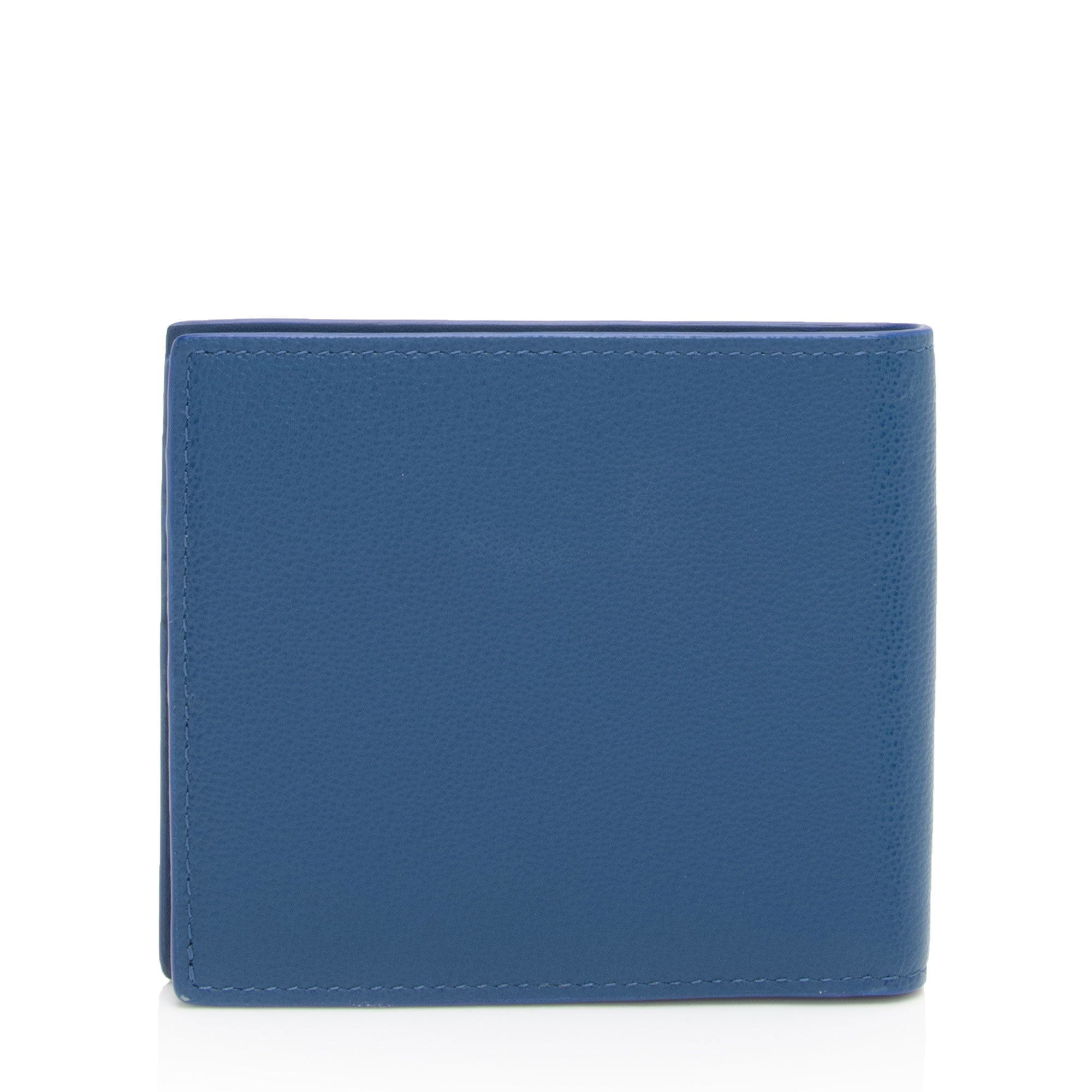 Burberry Grainy Calfskin Embossed Logo Bi-Fold Wallet (SHF-qaekqv)