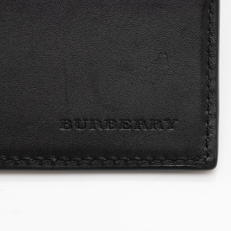 Burberry Calfskin House Check Bi-Fold Wallet (SHF-yb78nZ)