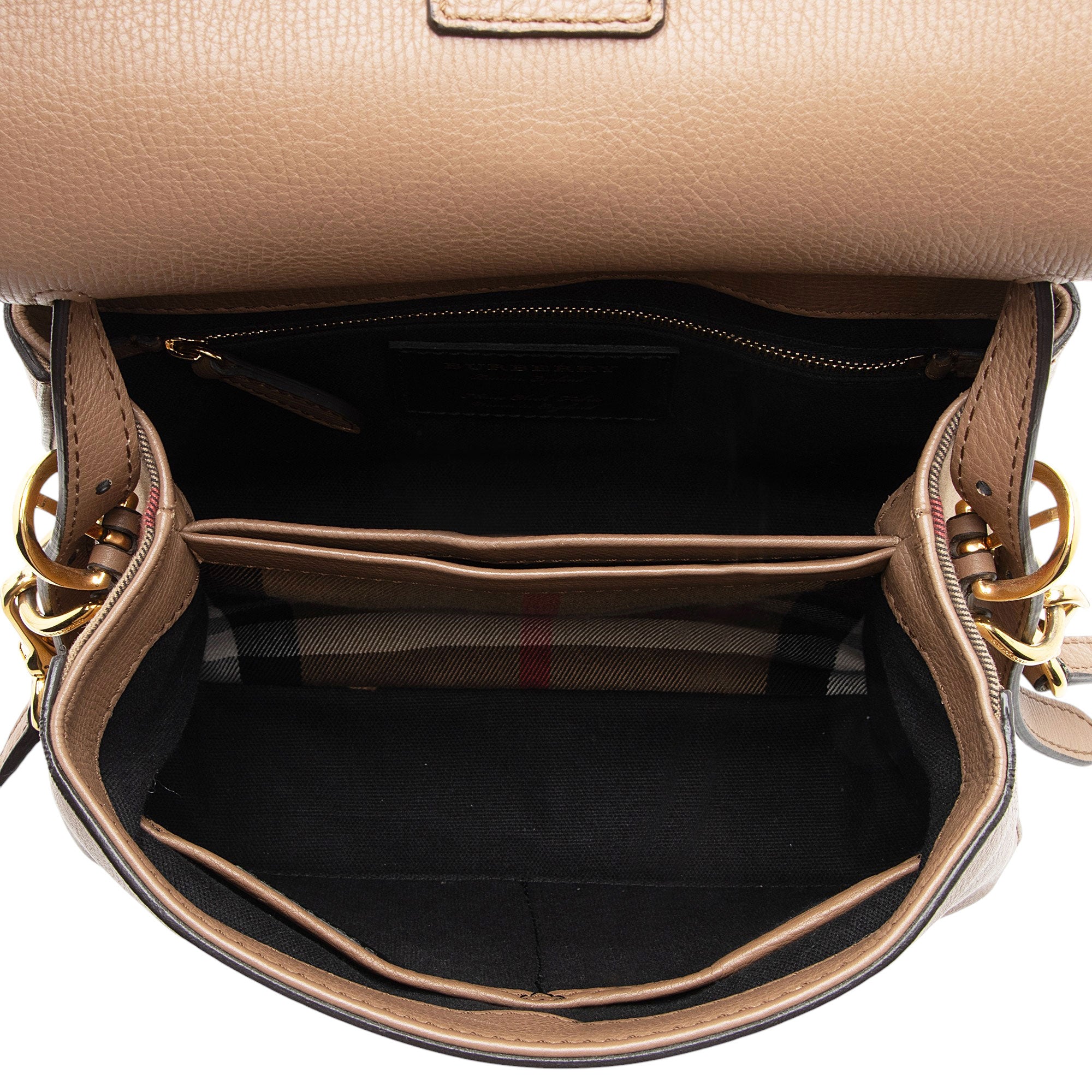 Burberry Grainy Calfskin House Check Camberley Small Satchel (SHF-SUePuH)