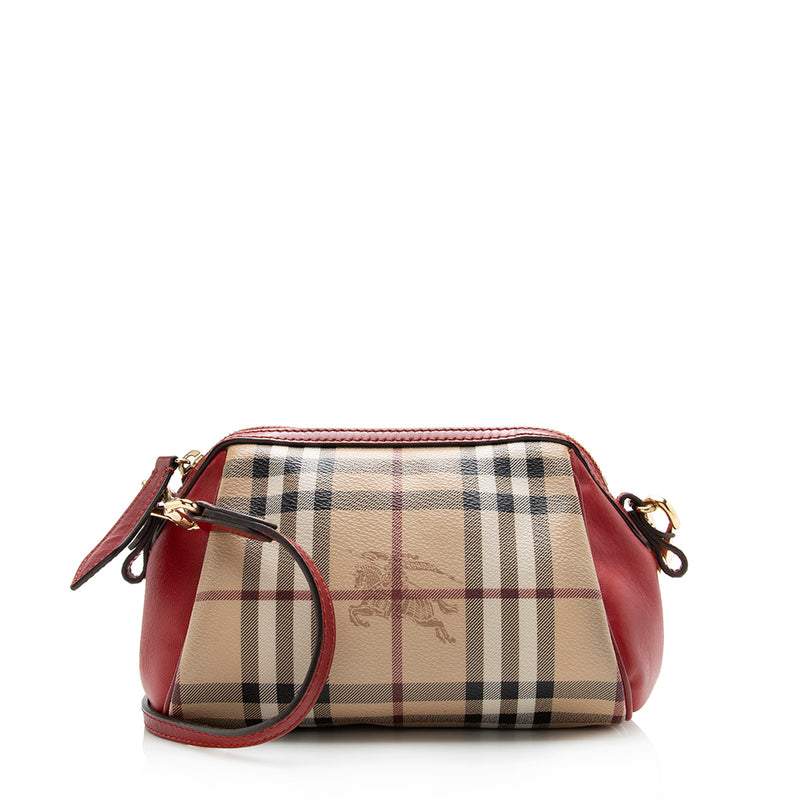 Burberry Haymarket Check Blazi Mini Crossbody Bag (SHF-13547) – LuxeDH