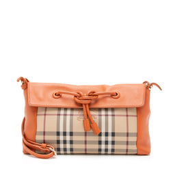 Burberry Haymarket Check Leather Knots Leah Small Clutch (SHF-n3rgZO)