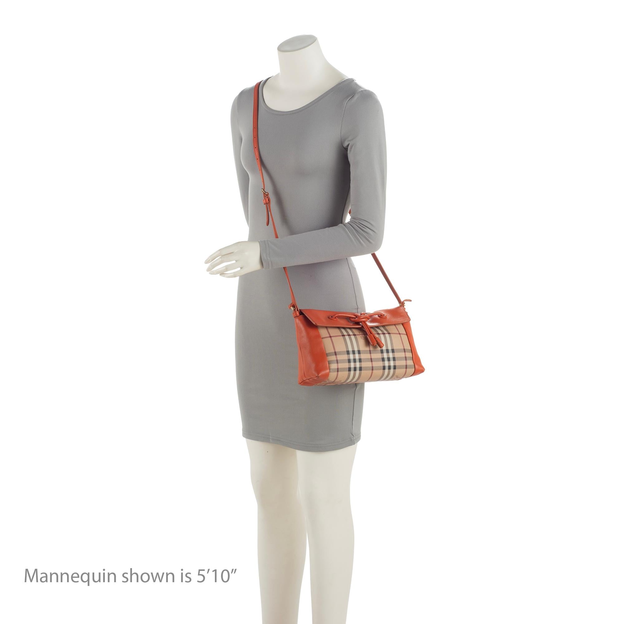 Burberry Haymarket Check Leather Knots Leah Small Clutch (SHF-n3rgZO)