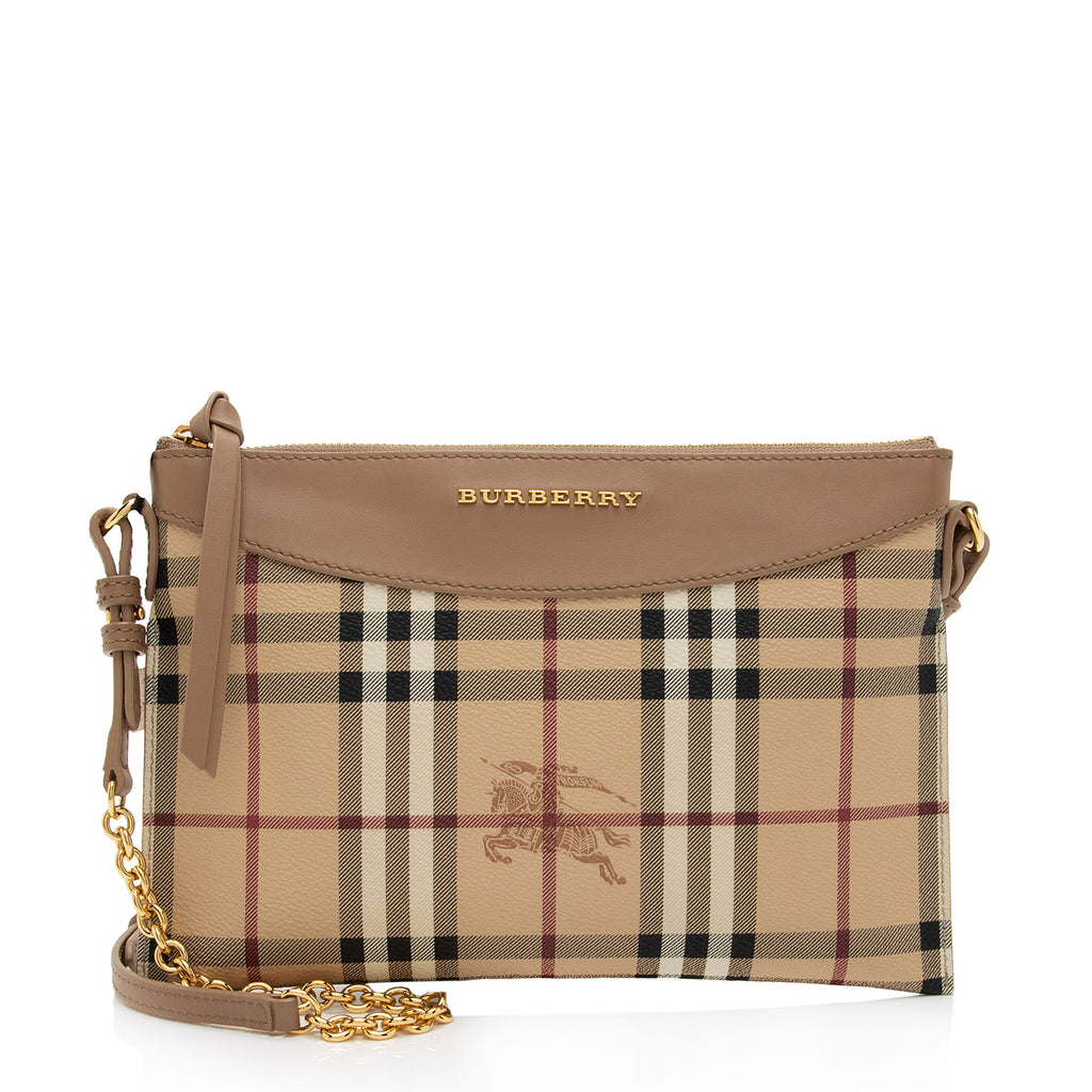 Burberry Brown E-Canvas Hackberry Monogram Shoulder Bag - ShopStyle