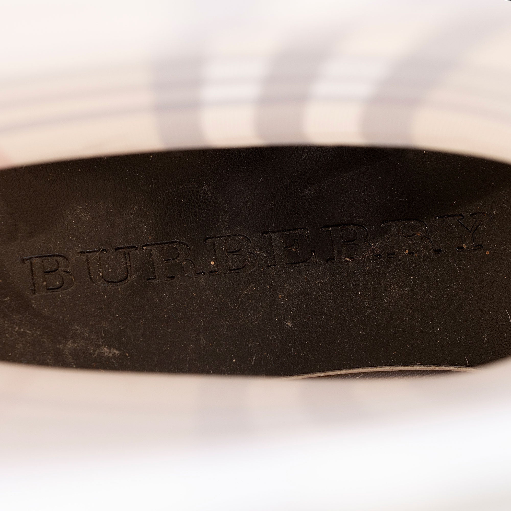 Burberry Haymarket Check Rubber Mid-Calf Rain Boots - Size 7 / 37 - FINAL SALE (SHF-iM03nM)