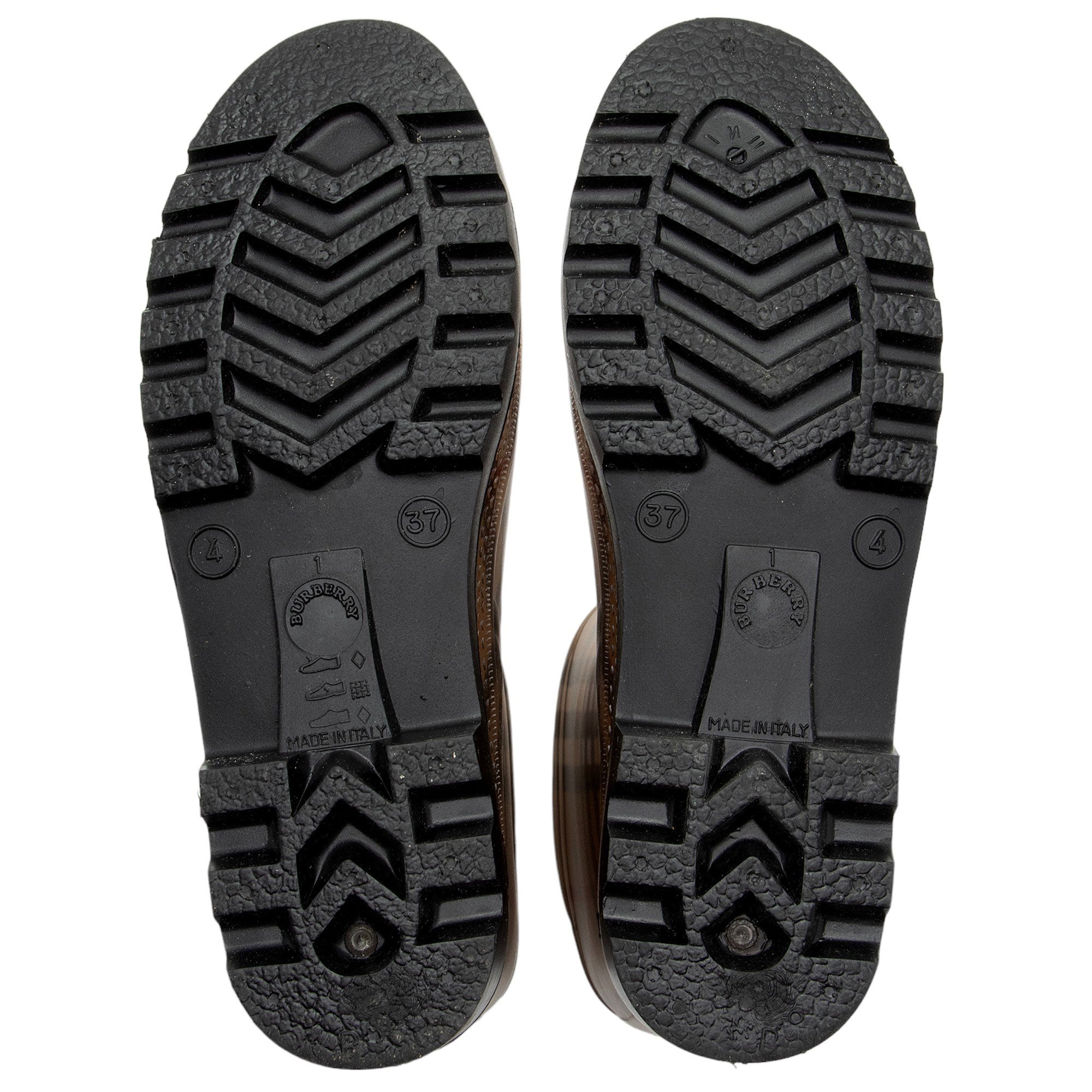 Burberry Haymarket Check Rubber Mid-Calf Rain Boots - Size 7 / 37 - FINAL SALE (SHF-iM03nM)