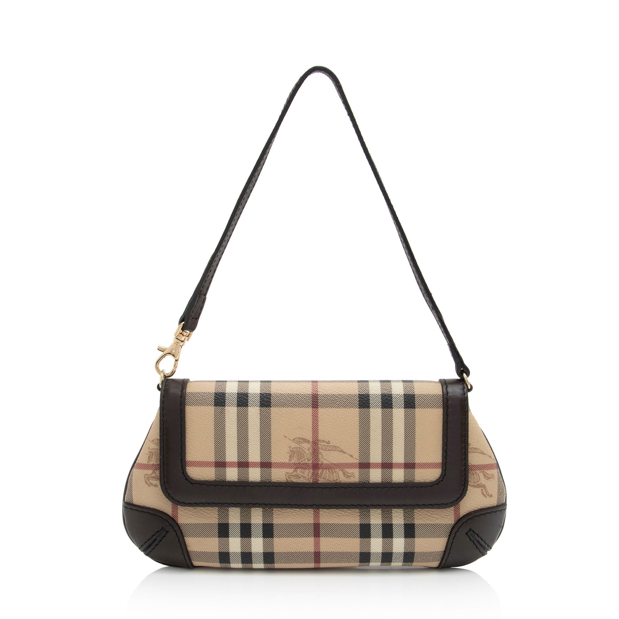 Burberry Haymarket Check Small Flap Shoulder Bag (SHF-AaFtEK)