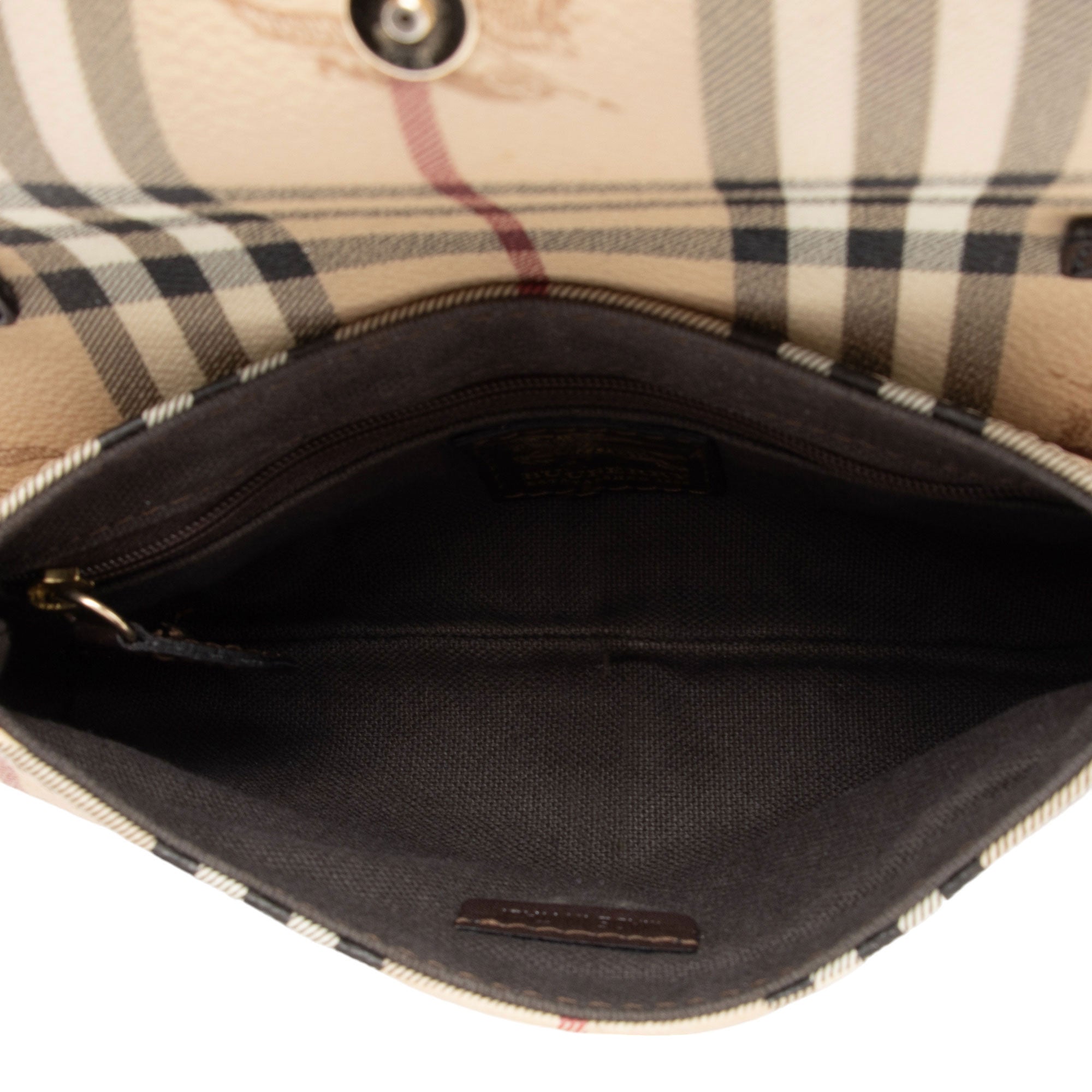 Burberry Haymarket Check Small Flap Shoulder Bag (SHF-AaFtEK)