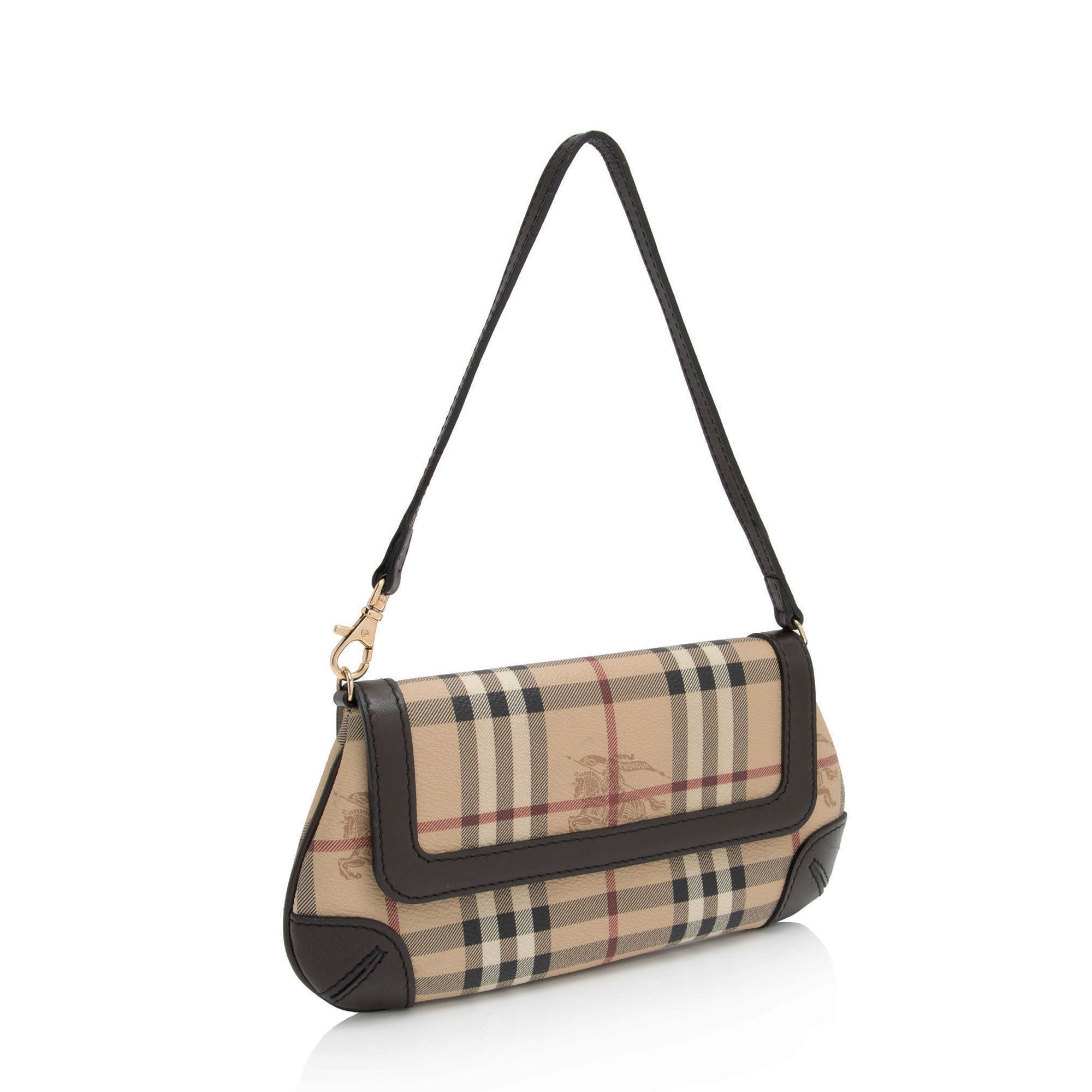 Burberry Haymarket Check Small Flap Shoulder Bag (SHF-AaFtEK)