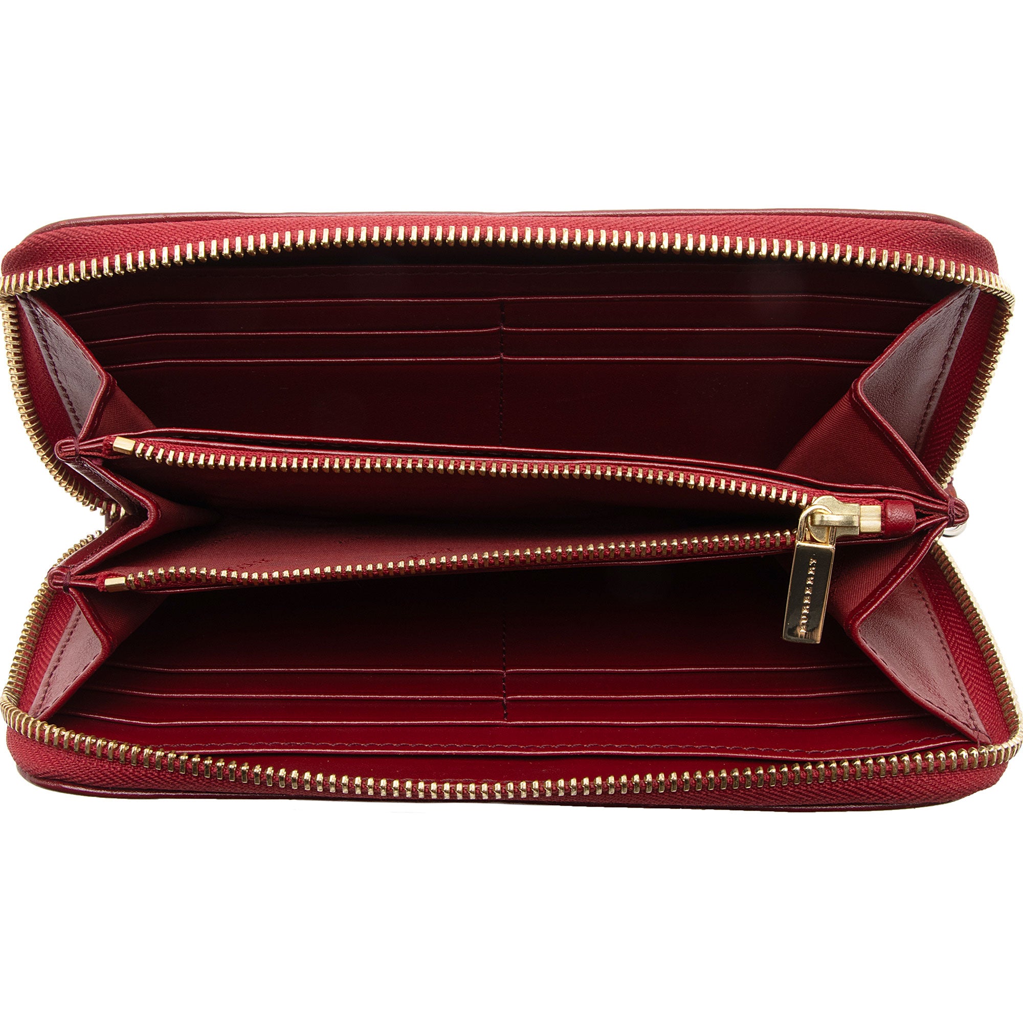 Burberry Haymarket Check Zip Around Wallet (SHF-8zBWAj)