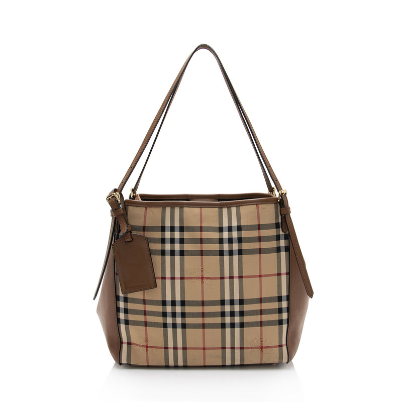 Burberry Horseferry Check Canterbury Small Tote (SHF-TBe3ms)