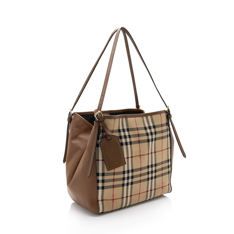 Burberry Horseferry Check Canterbury Small Tote (SHF-TBe3ms)