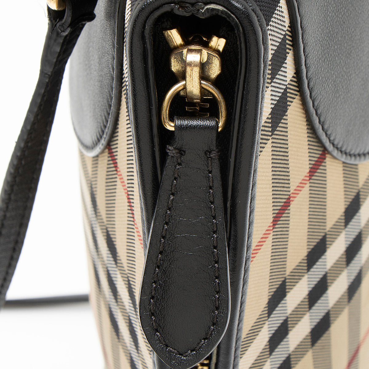 Burberry Horseferry Check Leather Chichester Crossbody