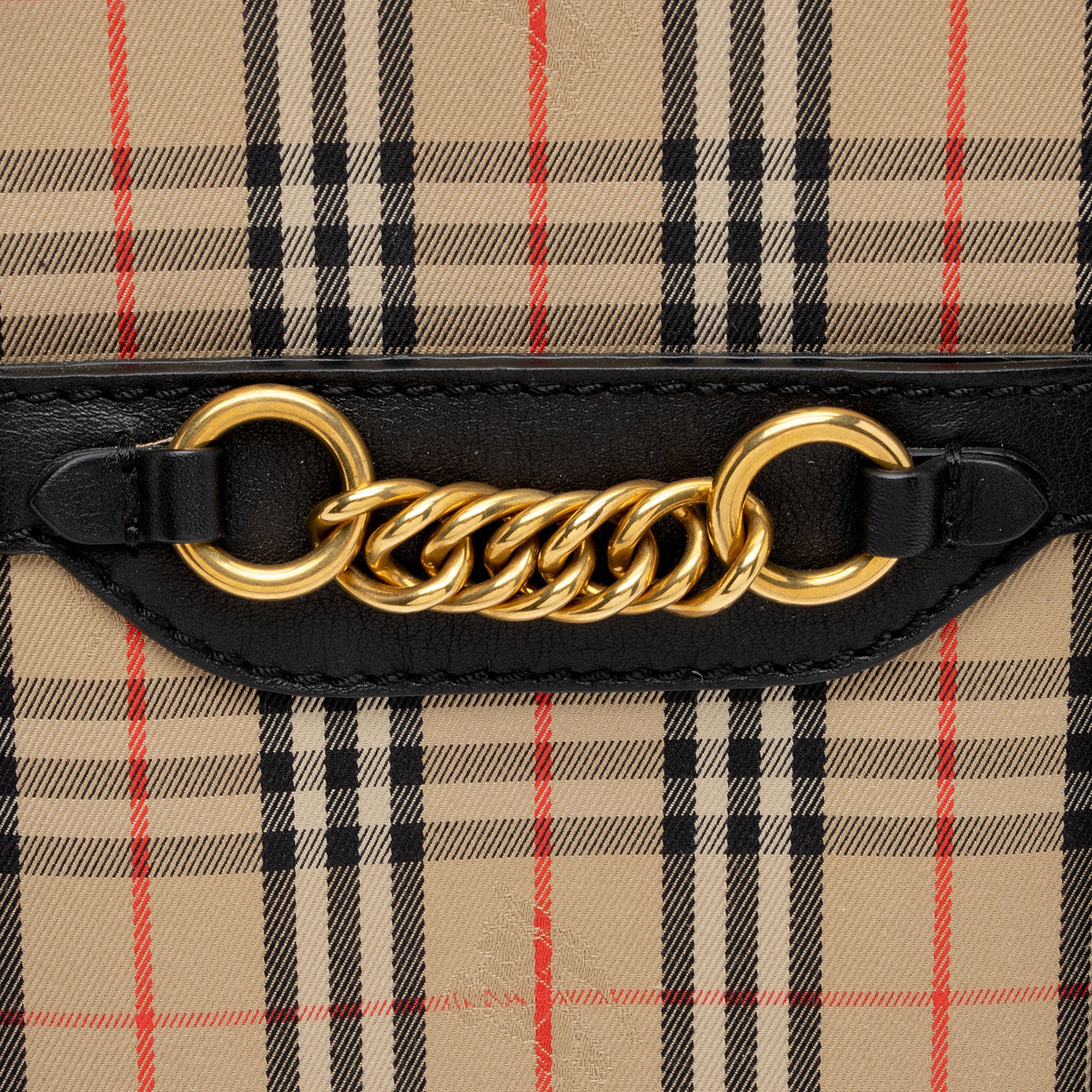 Burberry Vintage Check 1983 Link Zip Tote (SHF-DCHhVW)