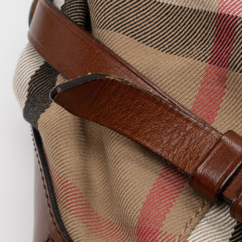 Burberry Bridle Brown Monogram Coated Canvas TB Buckle Belt S Burberry