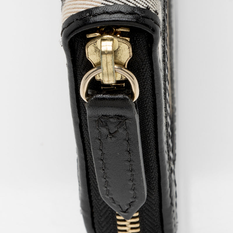 Burberry House Check Bridle Ziggy Zip Around Wallet SHF HNJnMY LuxeDH