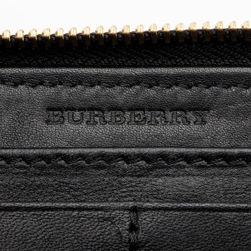 Burberry House Check Bridle Ziggy Zip Around Wallet (SHF-HNJnMY)